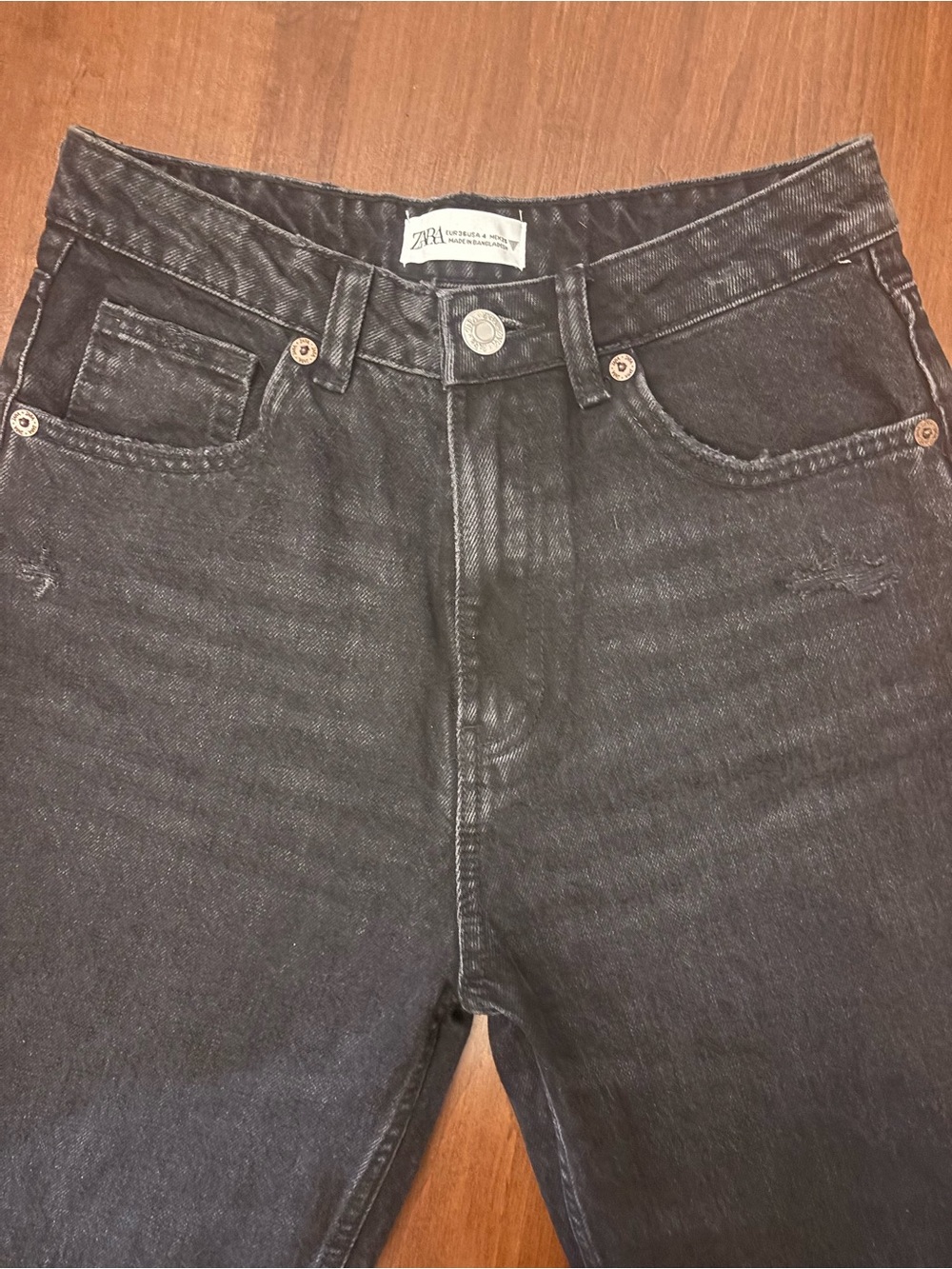 Zara Black distressed Jeans